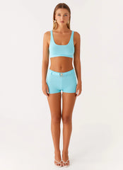 Judith Mini Shorts - Turquoise