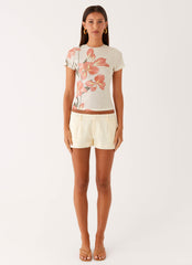 Kammy Low Rise Shorts - Butter