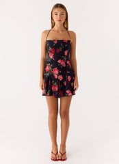 Nikyta Micro Mini Dress - Midnight Bloom
