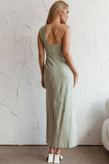 La Sierra Buckle Bust Midi Dress Pistachio