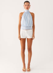 Willow Chiffon Top - Blue