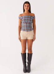 Zahli Off Shoulder Top - Shoreline Check