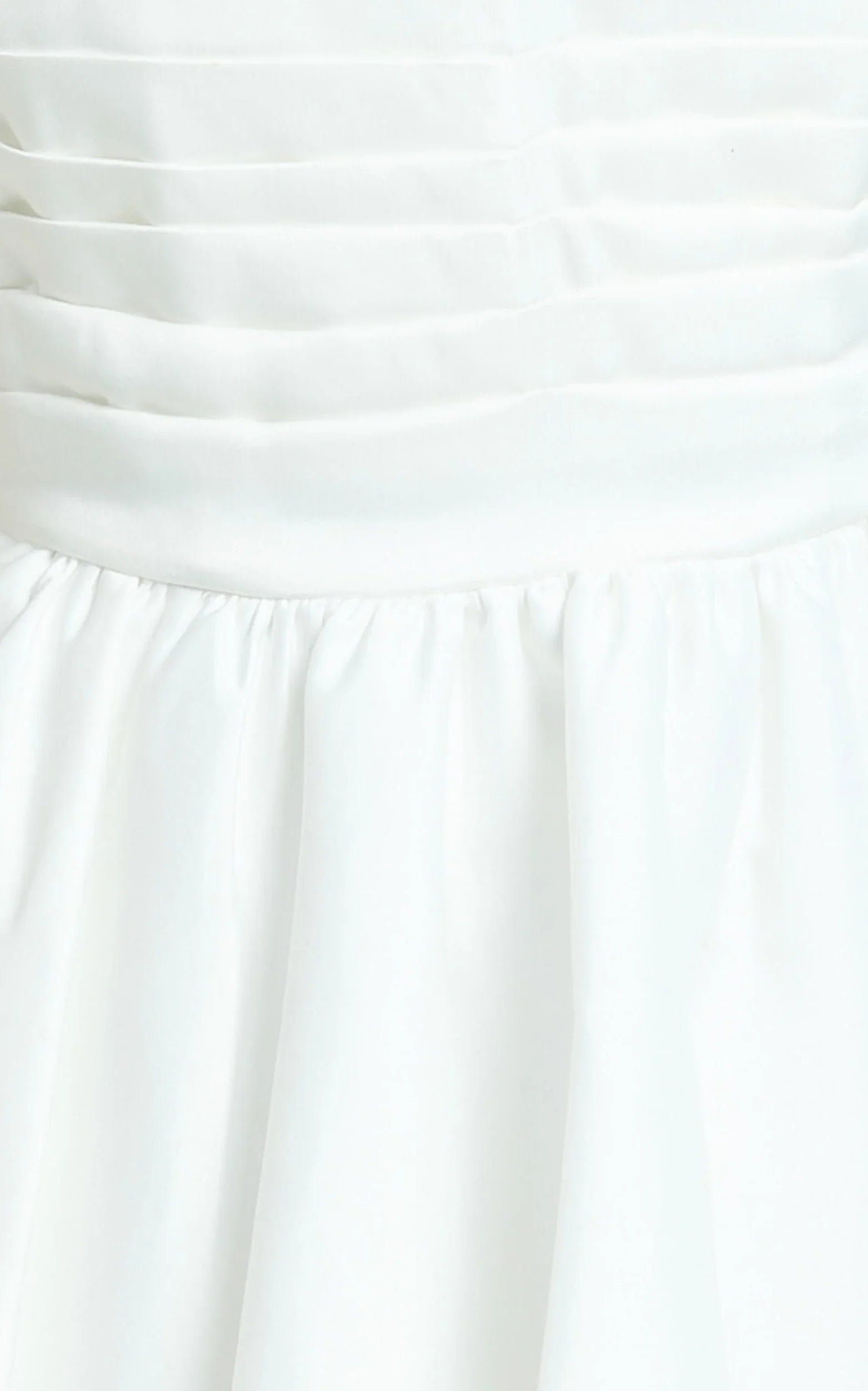 Bianca Mini Dress - Strapless Fit And Flare Dress in Ivory