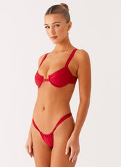 Airlie Balconette Bikini Top - Deep Red