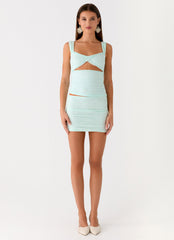 Lea Lace Top - Blue